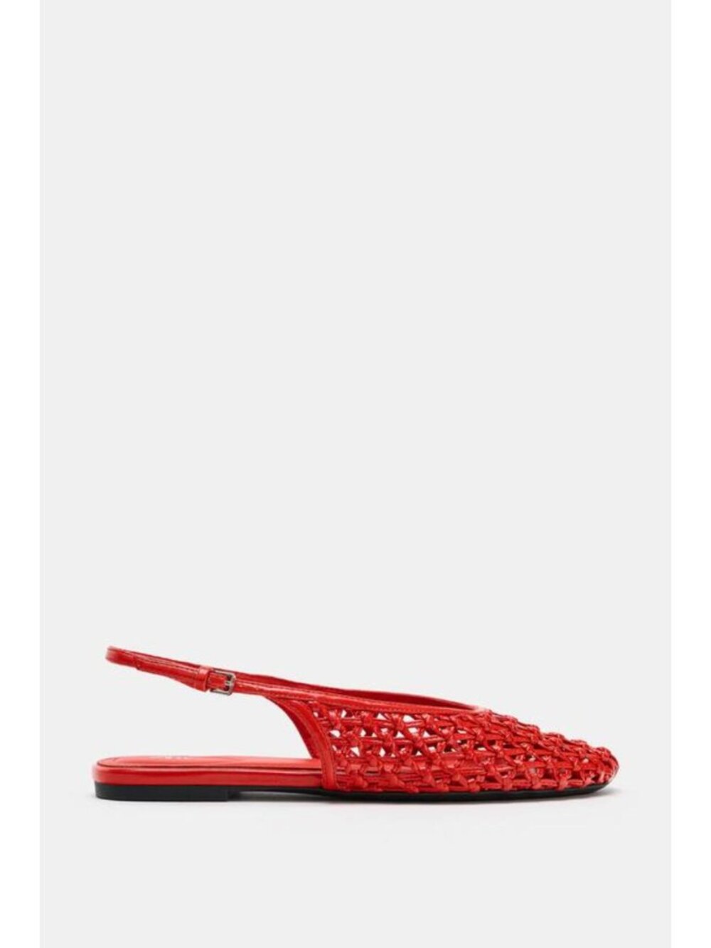 ZARA BRAIDED EFFECT SLINGBACK FLATS - Picture 4 of 6